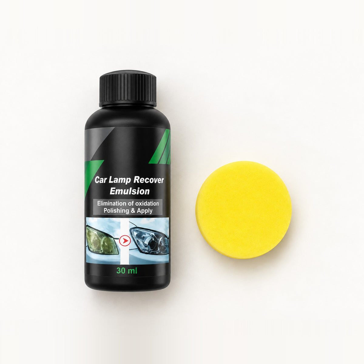What is in the box: one 30 ml bottle of Lensmith headlight polish and one sponge applicator